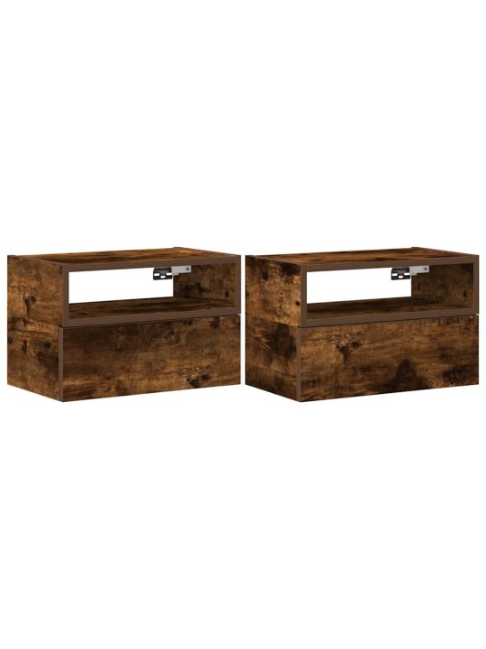 Nástěnné noční stolky 2 ks hnědý dub 45x26x28,5 cm