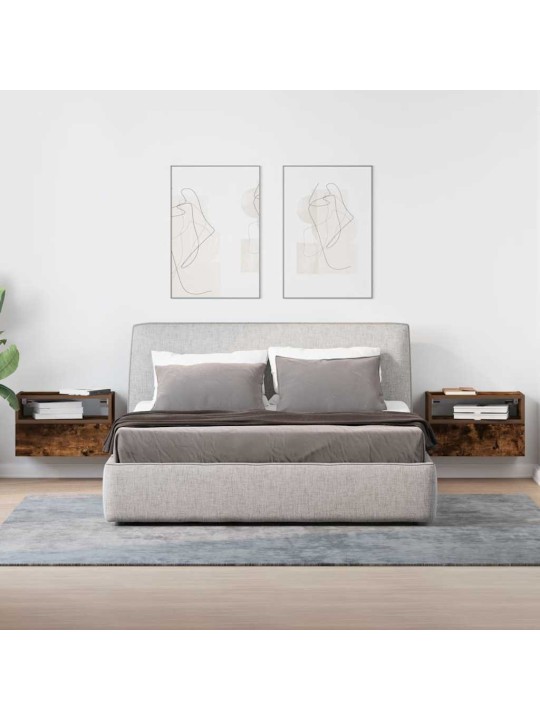 Nástěnné noční stolky 2 ks hnědý dub 45x26x28,5 cm