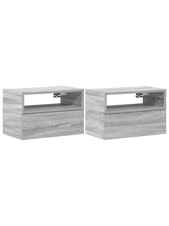 Nástěnné noční stolky 2 ks šedé sonoma 45x26x28,5 cm