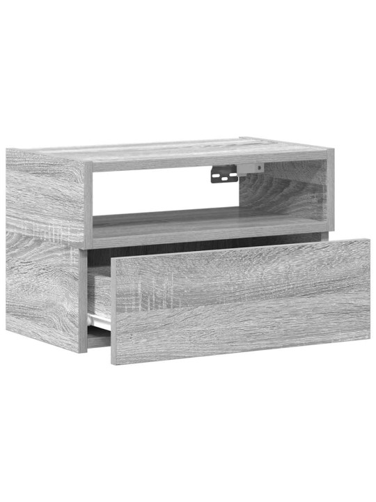 Nástěnné noční stolky 2 ks šedé sonoma 45x26x28,5 cm