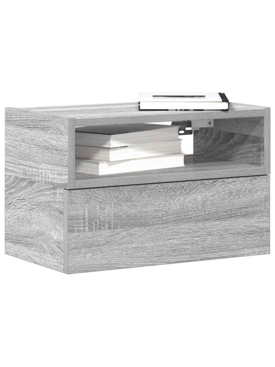 Nástěnné noční stolky 2 ks šedé sonoma 45x26x28,5 cm