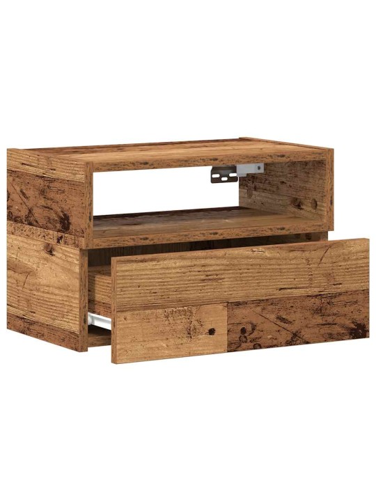 Nástěnné noční stolky 2 ks old wood 45x26x28,5 cm
