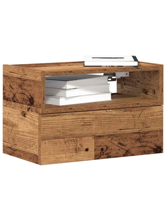 Nástěnné noční stolky 2 ks old wood 45x26x28,5 cm