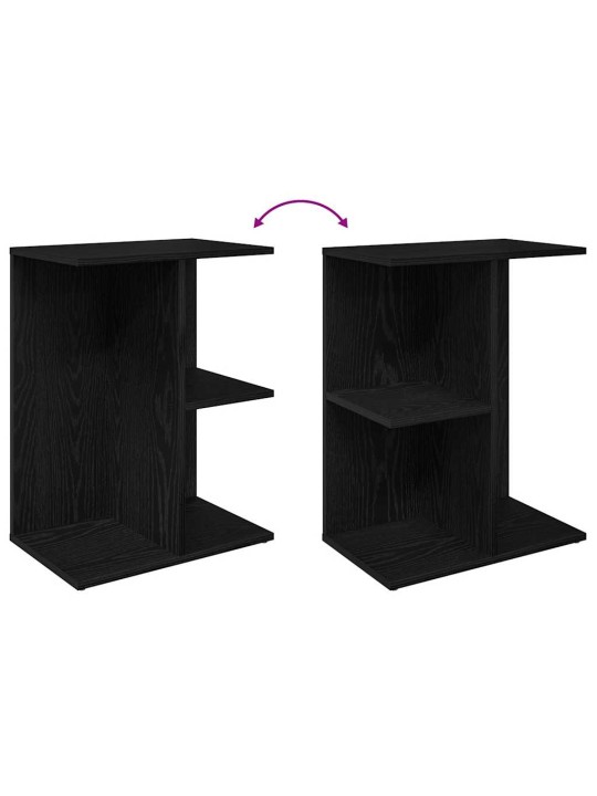 Noční stolky 2 ks černý dub 46,5x29x61 cm kompozitní dřevo