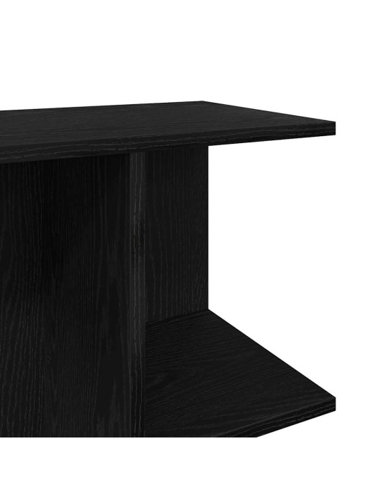 Noční stolky 2 ks černý dub 46,5x29x61 cm kompozitní dřevo