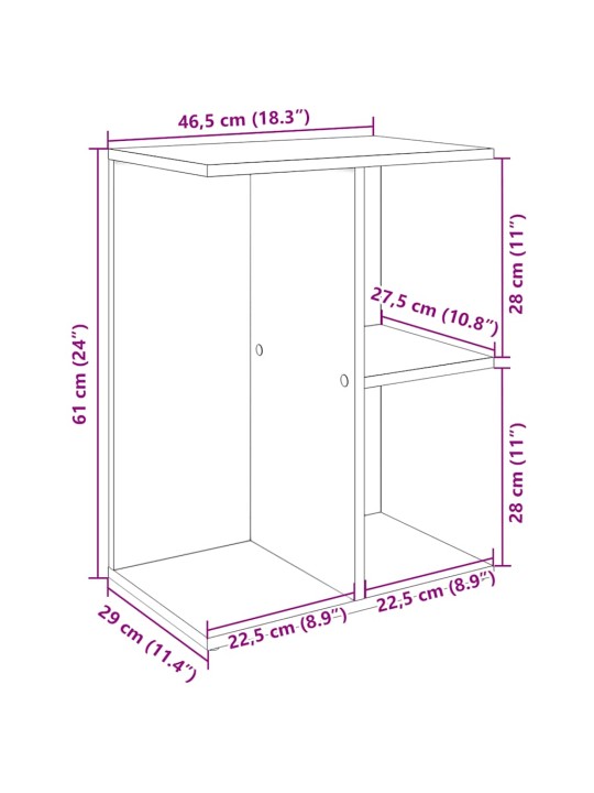 Noční stolek dub sonoma 46,5x29x61 cm kompozitní dřevo