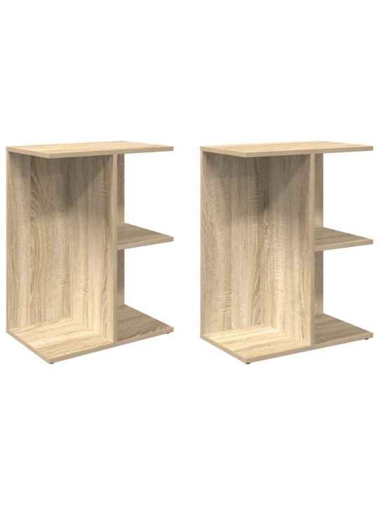 Noční stolky 2 ks dub sonoma 46,5x29x61 cm kompozitní dřevo