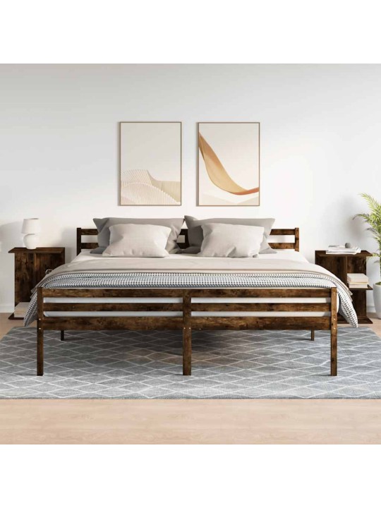 Noční stolky 2 ks kouřový dub 46,5x29x61 cm kompozitní dřevo