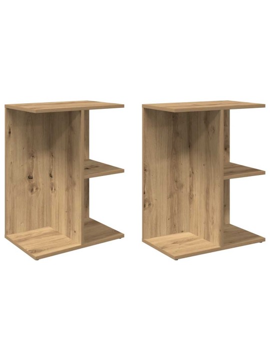 Noční stolky 2 ks dub artisan 46,5x29x61 cm kompozitní dřevo