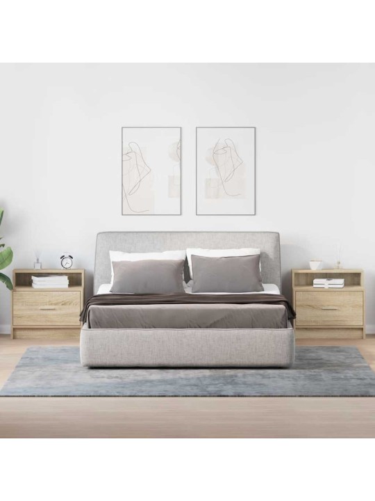Noční stolky se zásuvkou 2 ks sonoma dub 51x31x47 cm