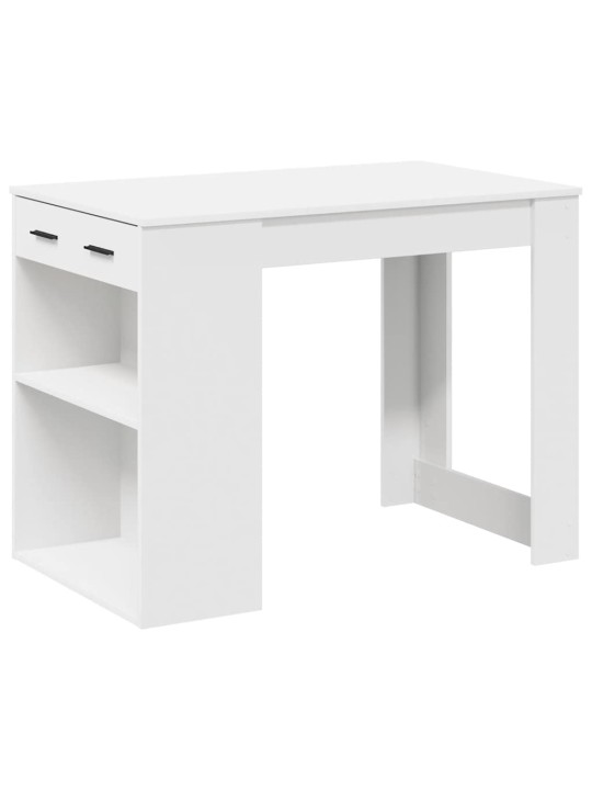 Psací stůl se zásuvkou a policí bílý 102x62x77,5 cm kompozit