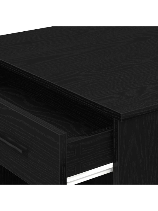 Psací stůl se zásuvkou a policí černý dub 102x62x77,5 cm