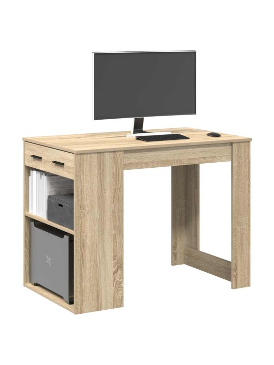 Psací stůl se zásuvkou a policí dub sonoma 102x62x77,5 cm