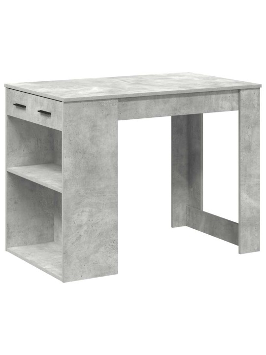 Psací stůl se zásuvkou a policí betonově šedý 102x62x77,5 cm