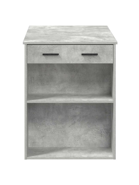 Psací stůl se zásuvkou a policí betonově šedý 102x62x77,5 cm