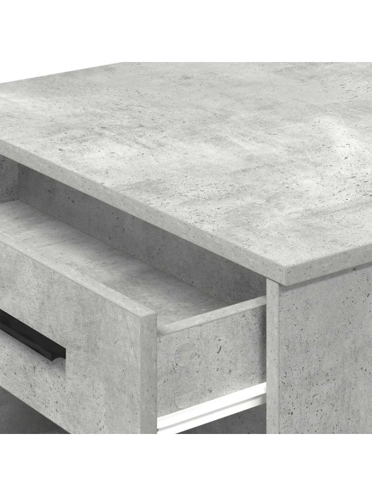 Psací stůl se zásuvkou a policí betonově šedý 102x62x77,5 cm