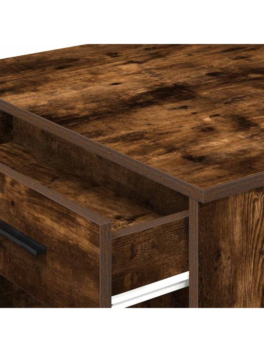 Psací stůl se zásuvkou a policí kouřový dub 102x62x77,5 cm