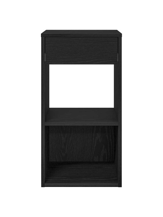 Noční stolky se zásuvkou 2 ks černý dub 35x34x66,5 cm