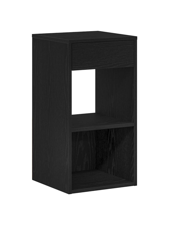 Noční stolky se zásuvkou 2 ks černý dub 35x34x66,5 cm