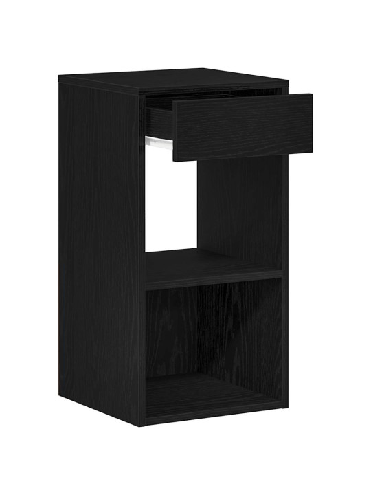 Noční stolky se zásuvkou 2 ks černý dub 35x34x66,5 cm