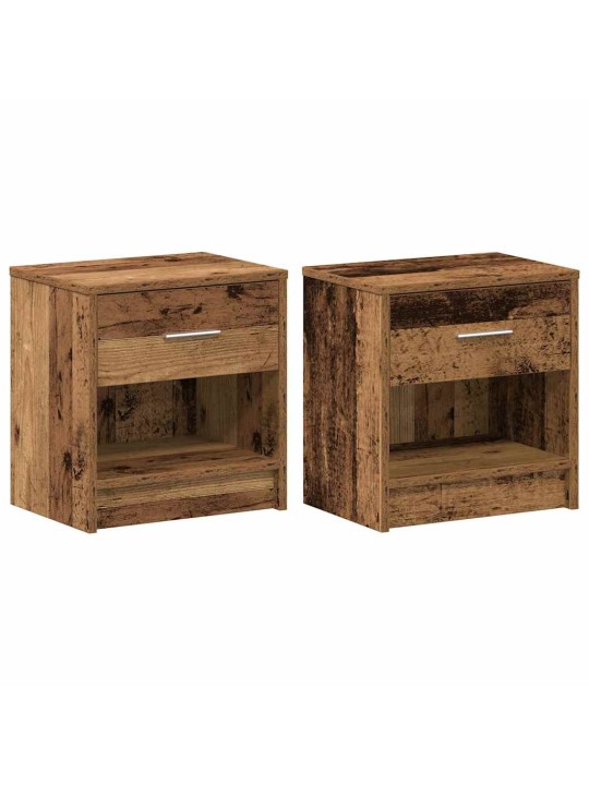 Noční stolky 2 ks se zásuvkou old wood 39 x 28 x 41 cm