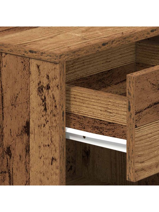 Noční stolky 2 ks se zásuvkou old wood 39 x 28 x 41 cm