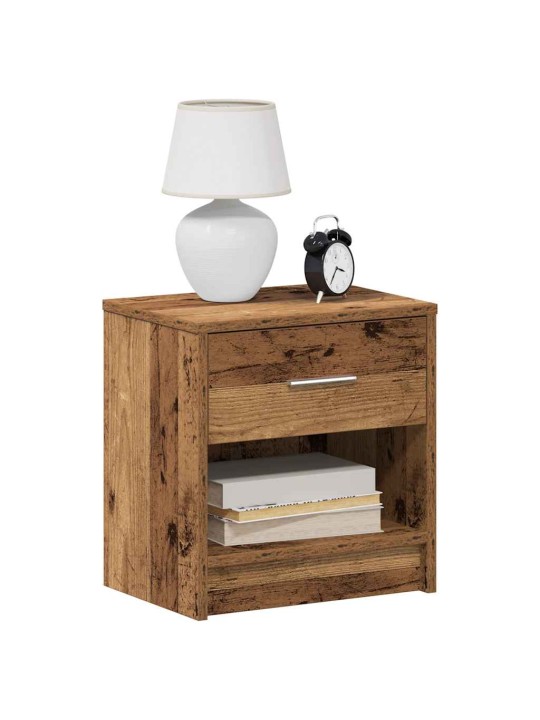 Noční stolky 2 ks se zásuvkou old wood 39 x 28 x 41 cm