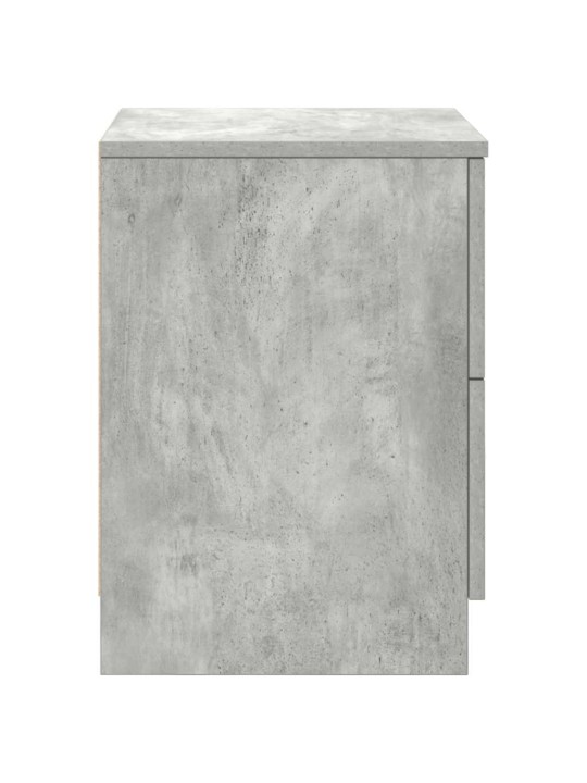 Noční stolky 2 ks se 2 zásuvkami betonově šedé 40 x 36 x 50 cm