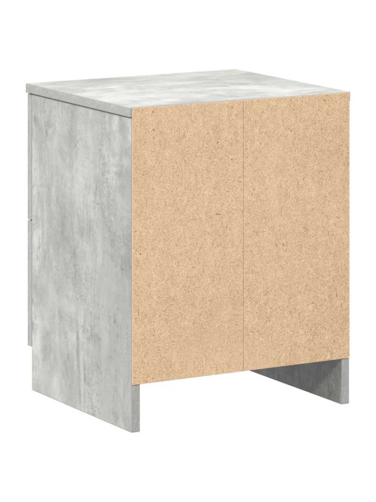 Noční stolky 2 ks se 2 zásuvkami betonově šedé 40 x 36 x 50 cm