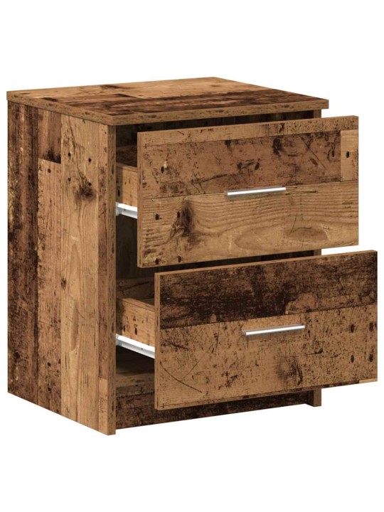 Noční stolky 2 ks se 2 zásuvkami old wood 40 x 36 x 50 cm