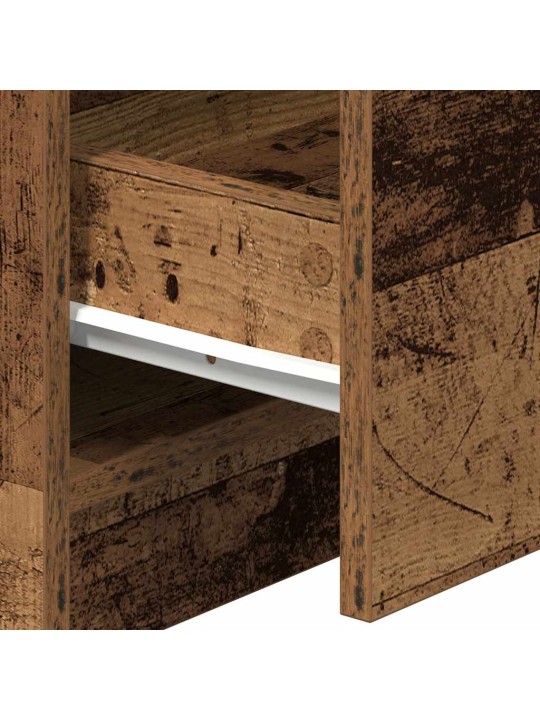 Noční stolky 2 ks se 2 zásuvkami old wood 40 x 36 x 50 cm