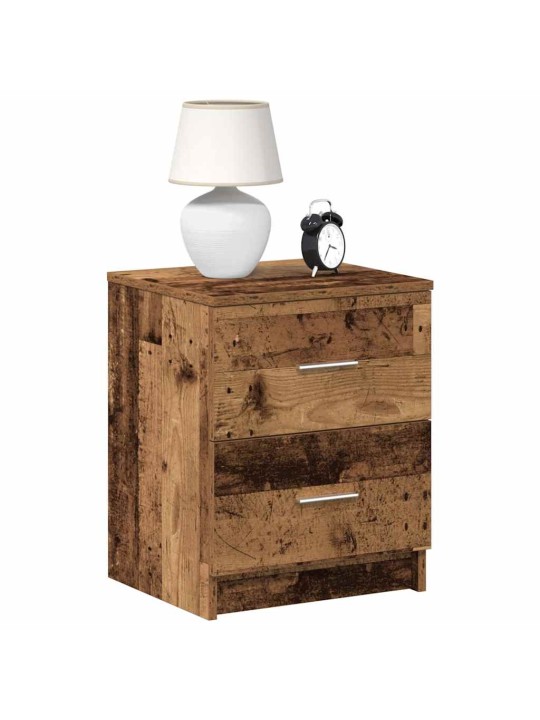 Noční stolky 2 ks se 2 zásuvkami old wood 40 x 36 x 50 cm