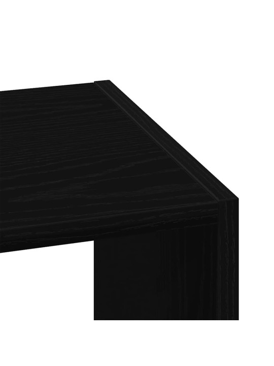 Stohovatelné knihovna černý dub 30x30x80 cm kompozitní dřevo
