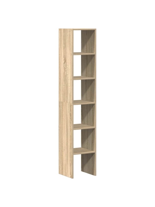Stohovatelné knihovny 2 ks dub sonoma 30x30x80 cm kompozit