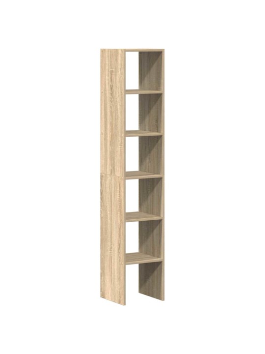 Stohovatelné knihovny 2 ks dub sonoma 30x30x80 cm kompozit