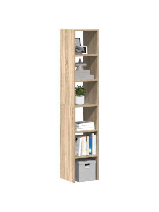 Stohovatelné knihovny 2 ks dub sonoma 30x30x80 cm kompozit