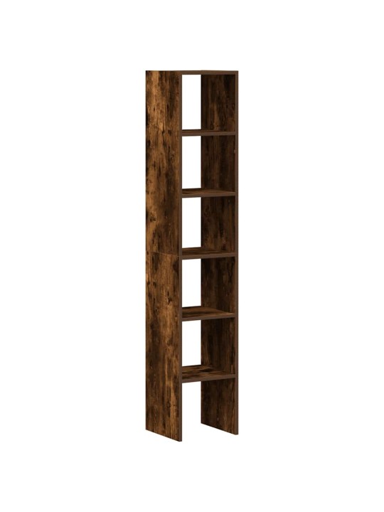 Stohovatelné knihovny 2 ks kouřový dub 30x30x80 cm kompozit