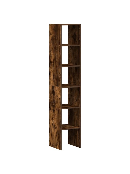 Stohovatelné knihovny 2 ks kouřový dub 30x30x80 cm kompozit