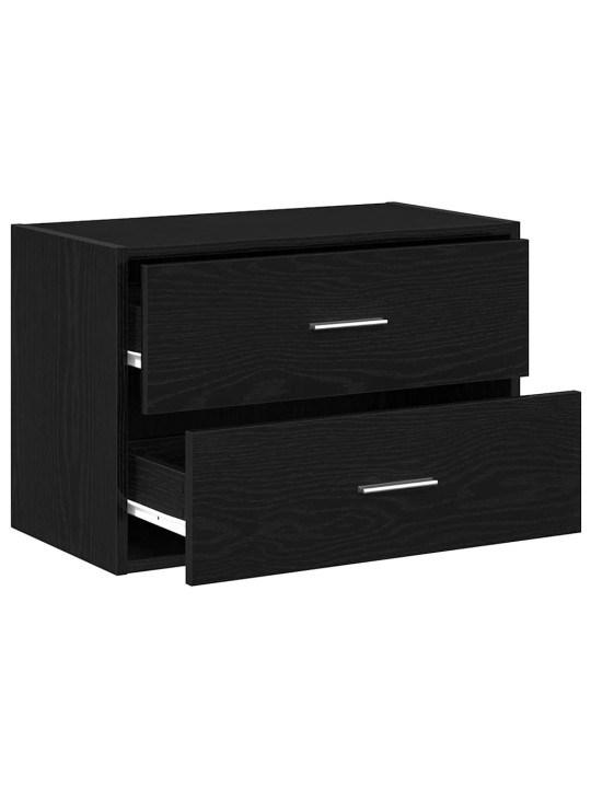Vida skříňka s 2 zásuvkami černý dub 60x31x40 cm kompozitní dřevo