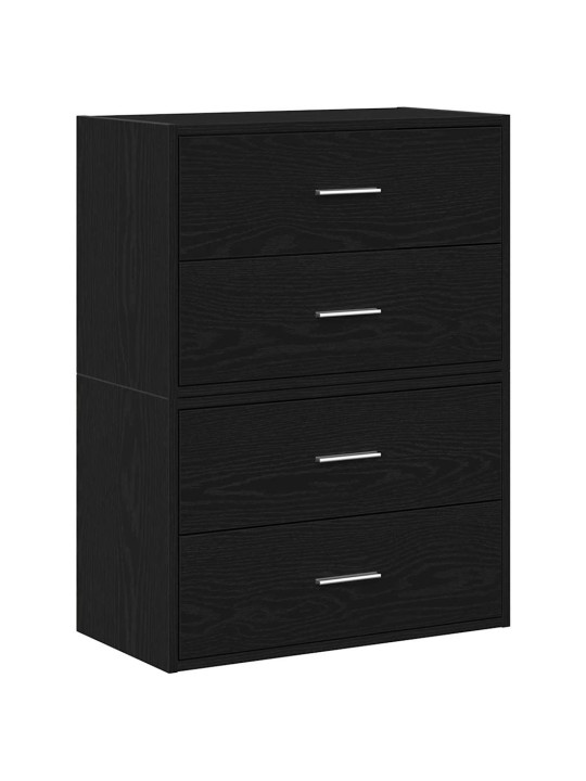 Vida skříňky s 2 zásuvkami 2 ks černý dub 60x31x40 cm kompozitní dřevo