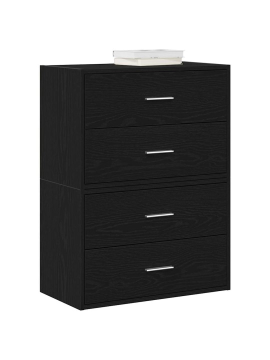 Vida skříňky s 2 zásuvkami 2 ks černý dub 60x31x40 cm kompozitní dřevo