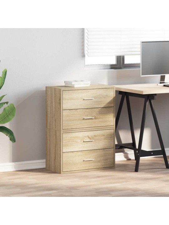 Vida skříňky s 2 zásuvkami 2 ks dub sonoma 60x31x40cm kompozitní dřevo