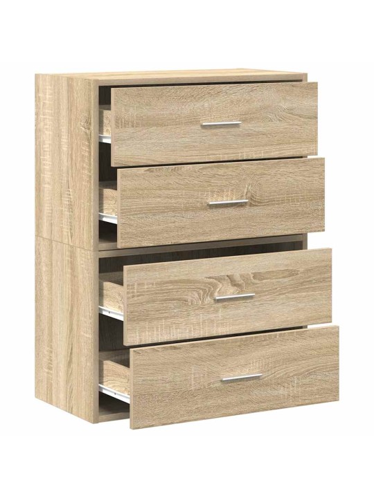 Vida skříňky s 2 zásuvkami 2 ks dub sonoma 60x31x40cm kompozitní dřevo