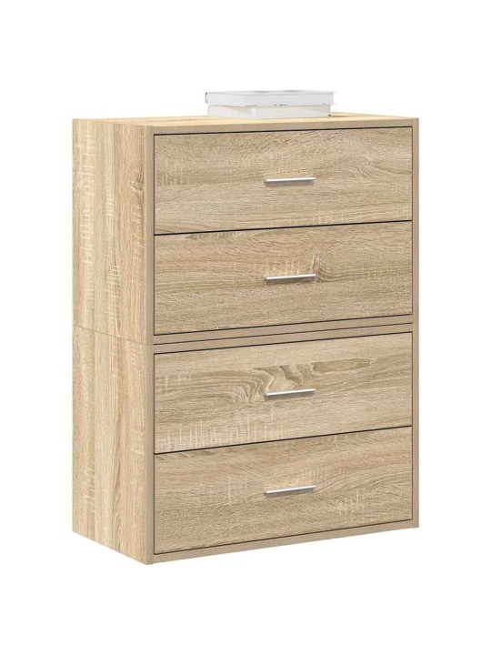 Vida skříňky s 2 zásuvkami 2 ks dub sonoma 60x31x40cm kompozitní dřevo