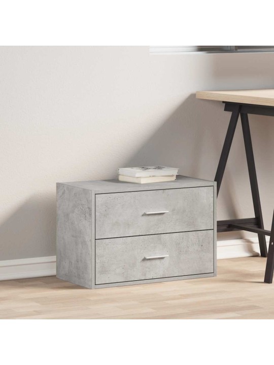 Vida skříňka s 2 zásuvkami betonově šedá 60x31x40 cm kompozitní dřevo
