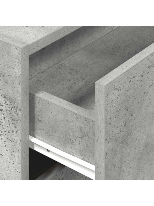 Vida skříňka s 2 zásuvkami betonově šedá 60x31x40 cm kompozitní dřevo