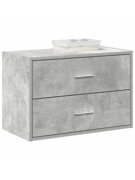 Vida skříňka s 2 zásuvkami betonově šedá 60x31x40 cm kompozitní dřevo