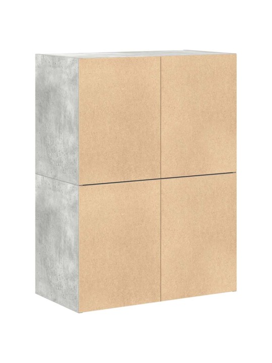 Vida skříňky s 2 zásuvkami 2 ks betonově šedá 60x31x40 cm kompozit