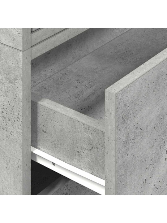 Vida skříňky s 2 zásuvkami 2 ks betonově šedá 60x31x40 cm kompozit