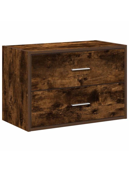 Vida skříňka s 2 zásuvkami kouřový dub 60x31x40 cm kompozitní dřevo